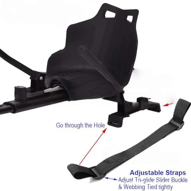 1Set Width Adjustable PP Nylon Webbing Strap For Hoverboard Kart HoverKart Seat Attachment Replacement With Tri-Glide Buckle Kit