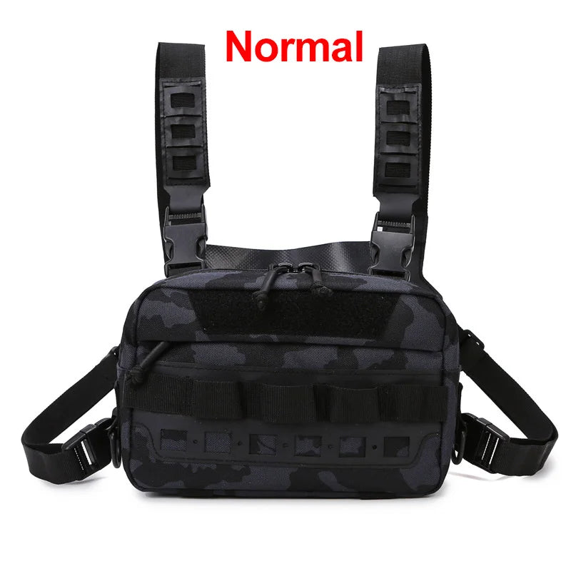 Tactical Camping Vest for Men Fishing Lure Tackle Backpack Outdoor Sports Climbing Hiking Mountainnering Gym Travel Camo Pack
