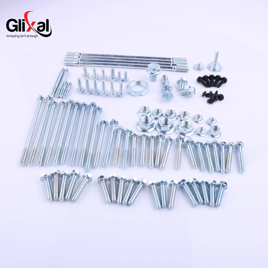 GY6 125cc 150cc 170cc 180cc Complete Engine Bolt and Nut Set for 152QMI 157QMJ Bsed Scooter Moped ATV- Motorcycle Hardware Kit