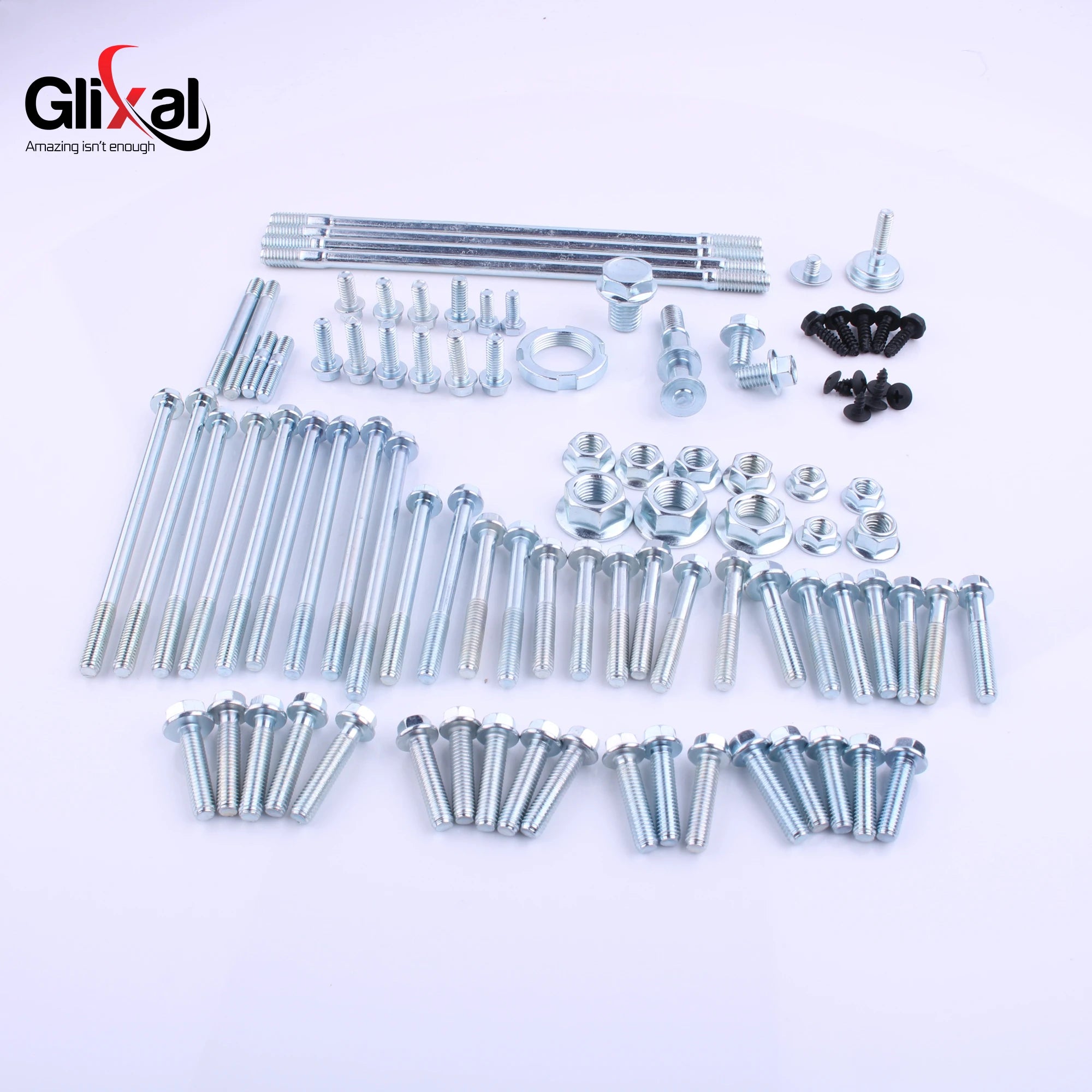 GY6 125cc 150cc 170cc 180cc Complete Engine Bolt and Nut Set for 152QMI 157QMJ Bsed Scooter Moped ATV- Motorcycle Hardware Kit