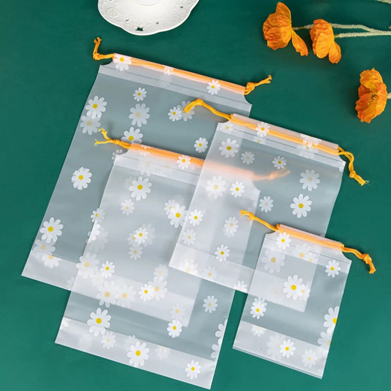 10Pcs Transparent Waterproof Travel Cosmetic Bag Towel Socks Plastic Drawstring Storage Bag Bathroom Transparent Beach Bag