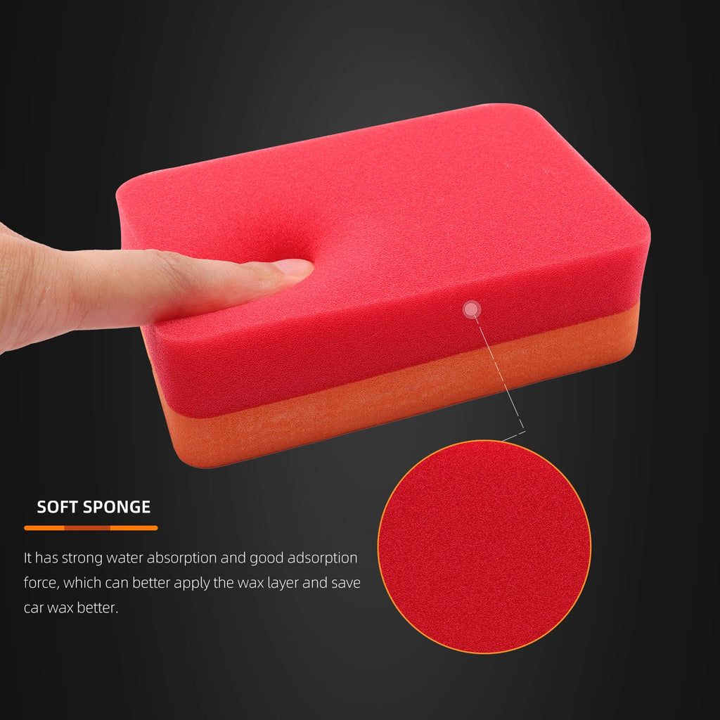 SPTA 1Pc Hand Polishing Sponge Foam Pads Car Coating Pad Car Cleaning Sponge Applicator Pads For Car Paint Waxing