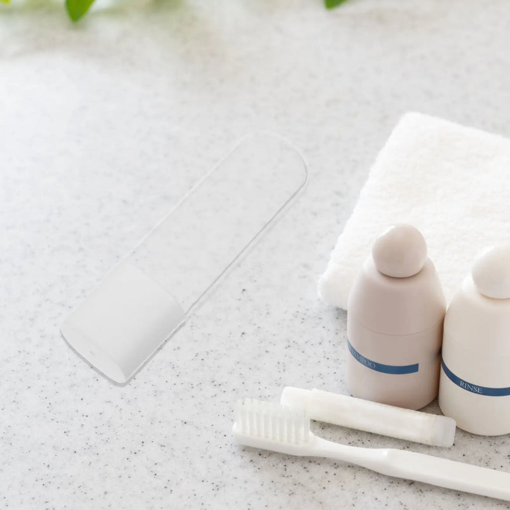 Flosser Tip Holder for Travel Portable Storage Case Electric Flosser Nozzle Container Sleek Firm Plastic Travel Accessory