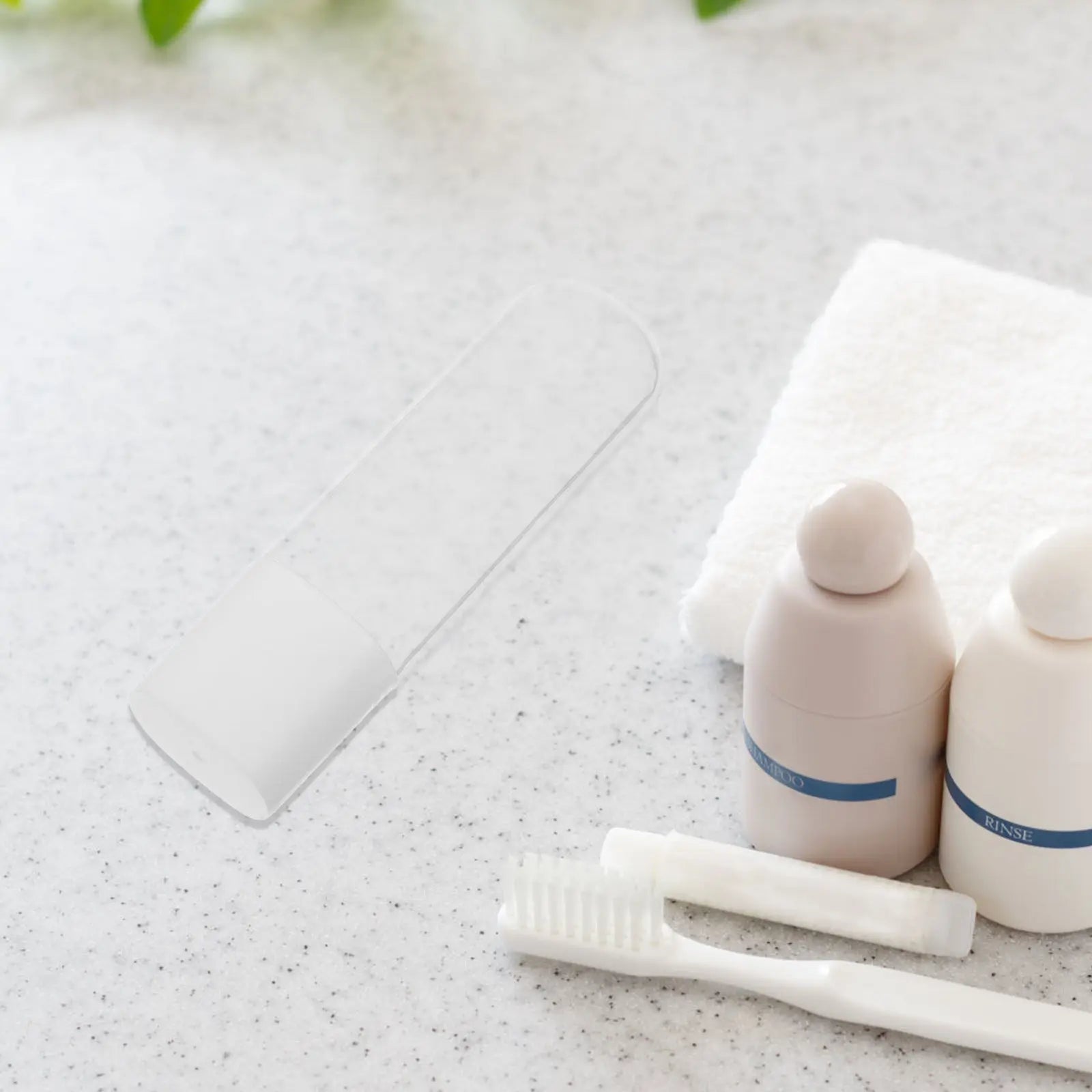 Flosser Tip Holder for Travel Portable Storage Case Electric Flosser Nozzle Container Sleek Firm Plastic Travel Accessory