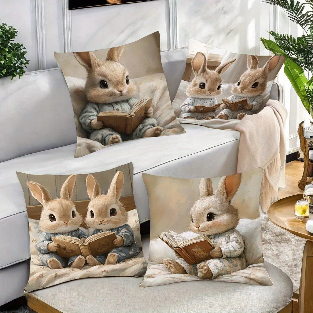 4pcs Decorative Pillowcases Depicting a Butterfly Gracefully Moving Over Water, Perfect for Elevating Home and Sofa Decor