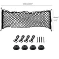 90x40 / 40x110 / 60x110 CM Car Trunk Rear Elastic Storage Cargo Luggage Nylon Mesh Net Holder With 4 Plastic Hooks Pockets