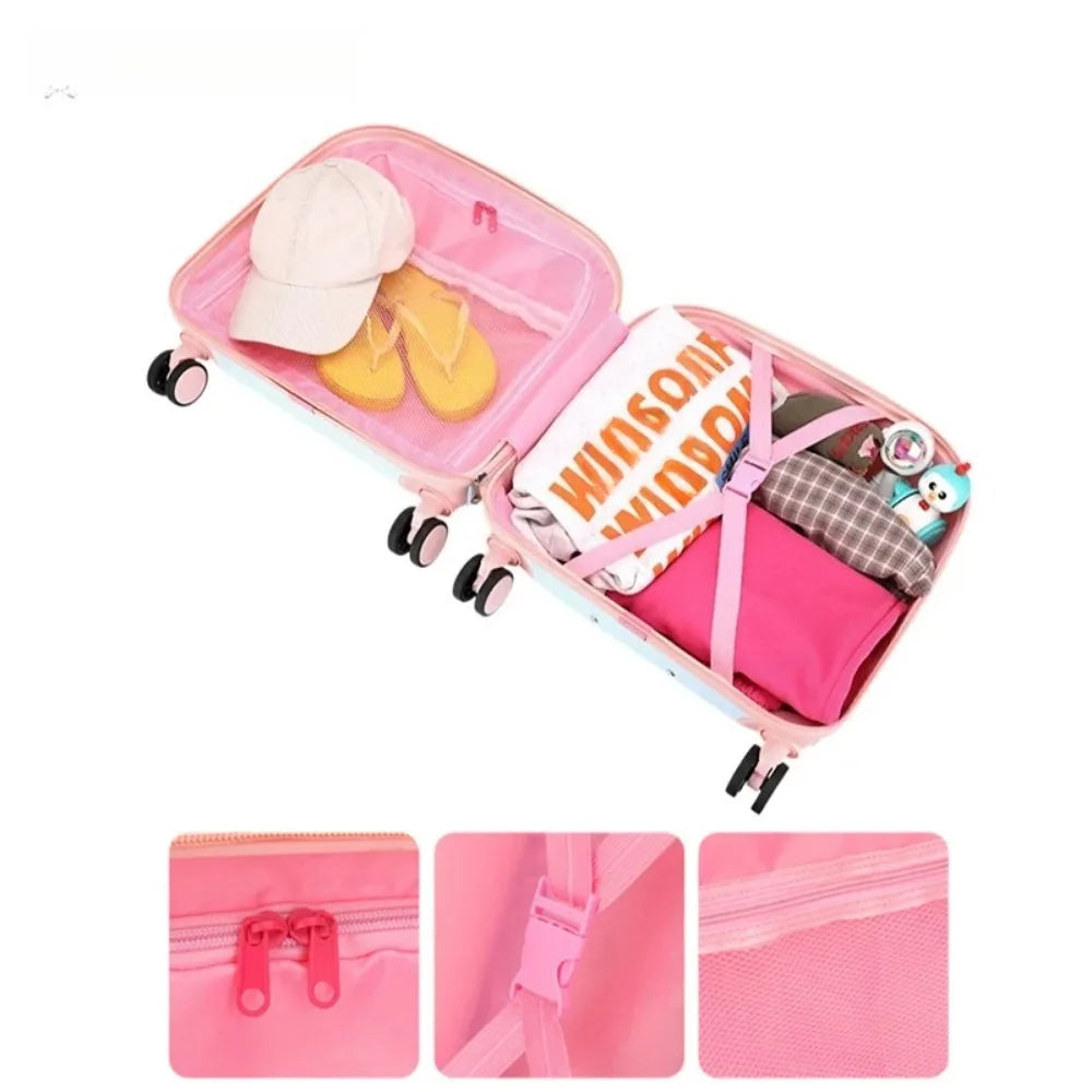 Candy Color 20-inch Thickened Children's Trolley Case Password Lock Luggage Universal Silent Wheel Boarding Travel Camping Case