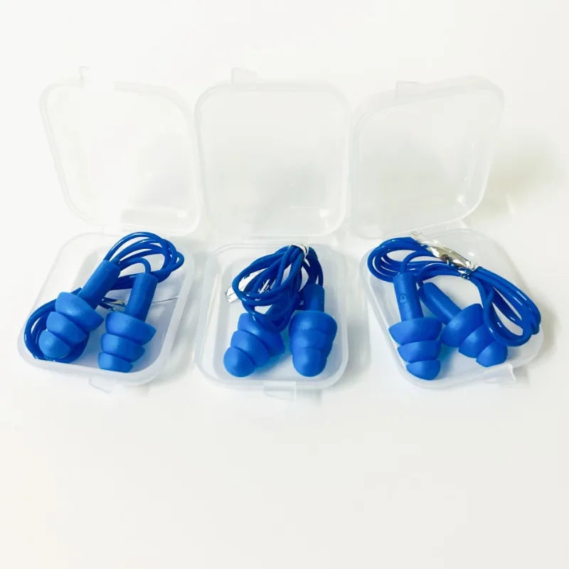Soft Confortable Earplug with Rope Noise Reduction TPE Ear Plug Soundproof for Travel Plane Train Sleeping Rest Earplug with Box