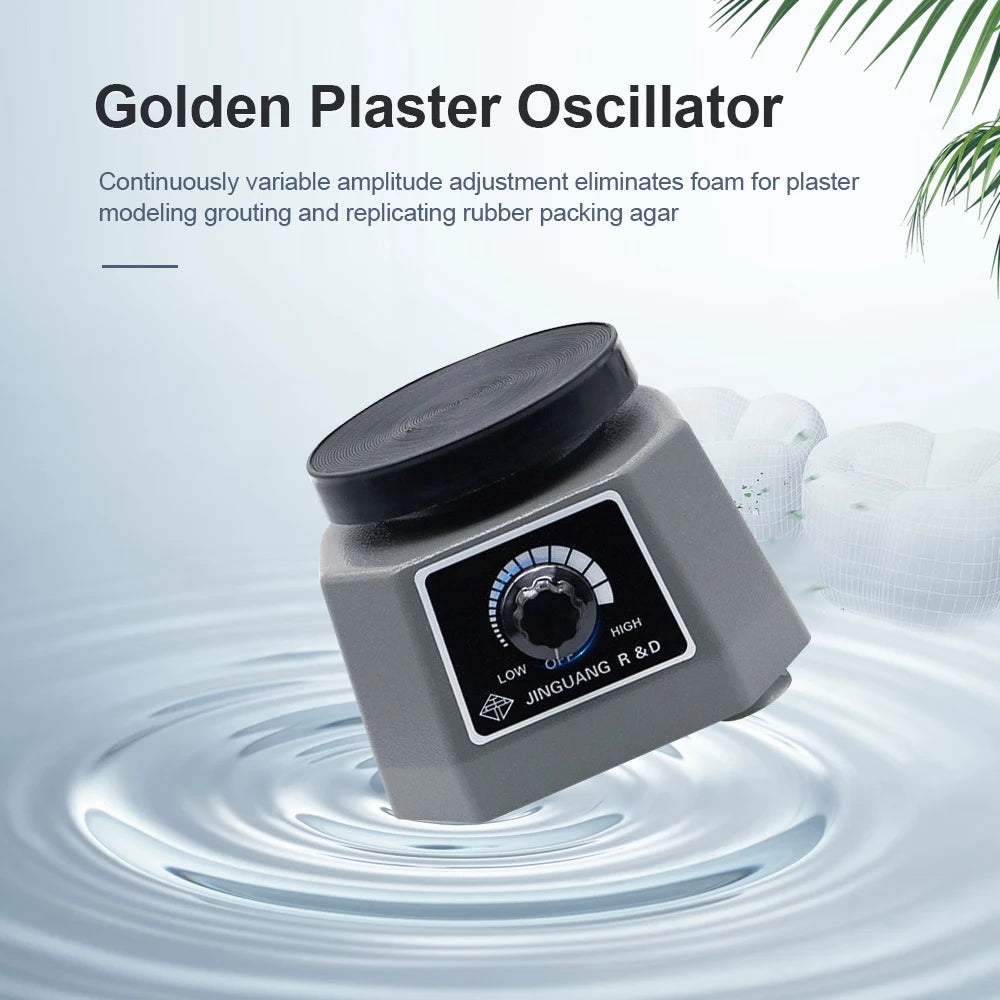 110V/220V Dental Vibrating Plate Vibrating Table High Power Dental Vibrator 4" Round Plaster Oscillator Non-Slip Lab Vibrator