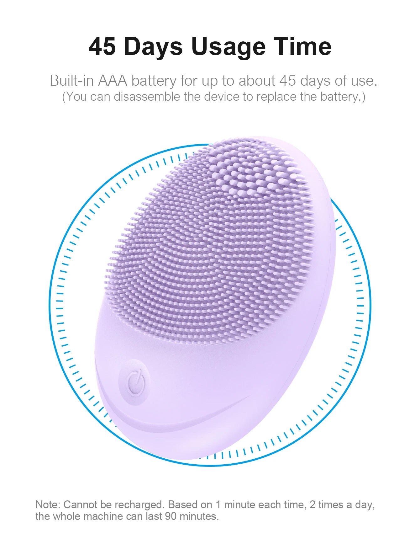 Electric Soft Silicone Cleansing Brush, Sonic Vibration for Deep Cleaning, Gentle Exfoliation