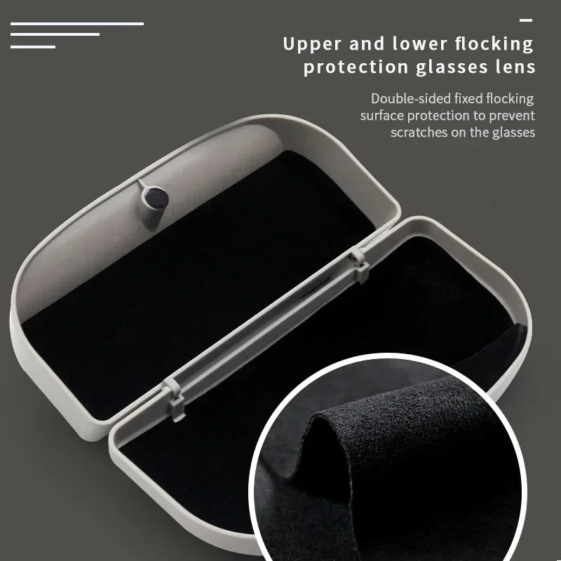 Car Glasses Box Portable Sunglasses Holder In The Car Driving Glasses Holder Eyeglass Case Sun Visor Car Lenses Holder