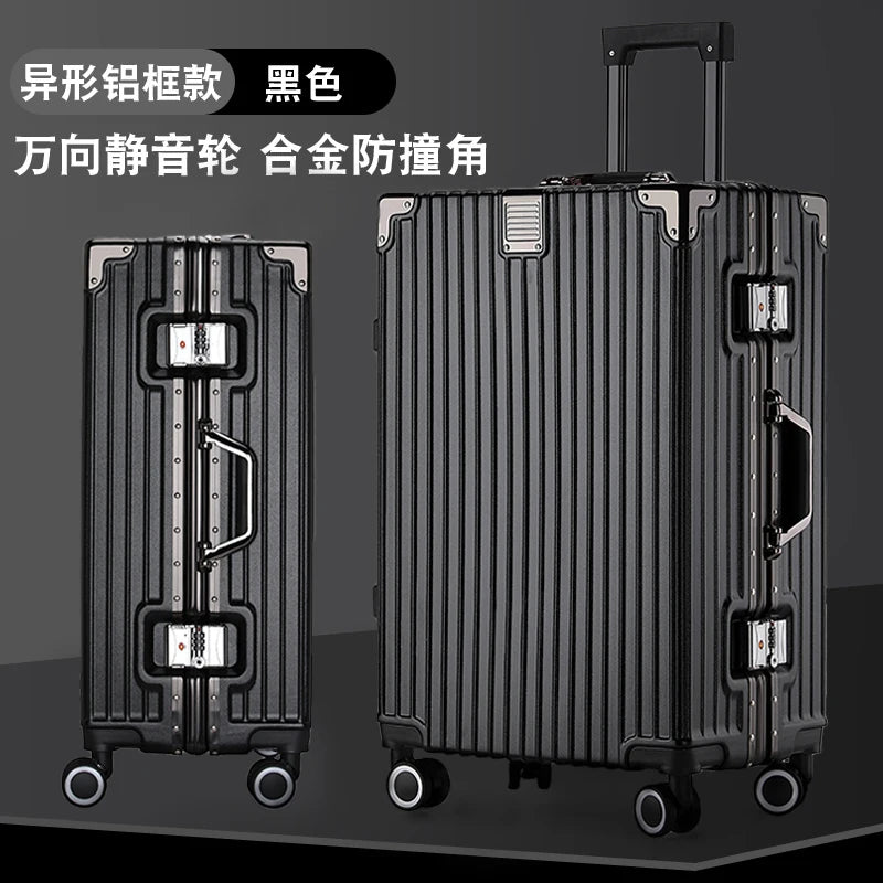 2-Pieces set travel luggage suitcase  20+26 inches aluminum frame with tsa lock, carry on size  featuring silent all-terrain wheels, a cup holder