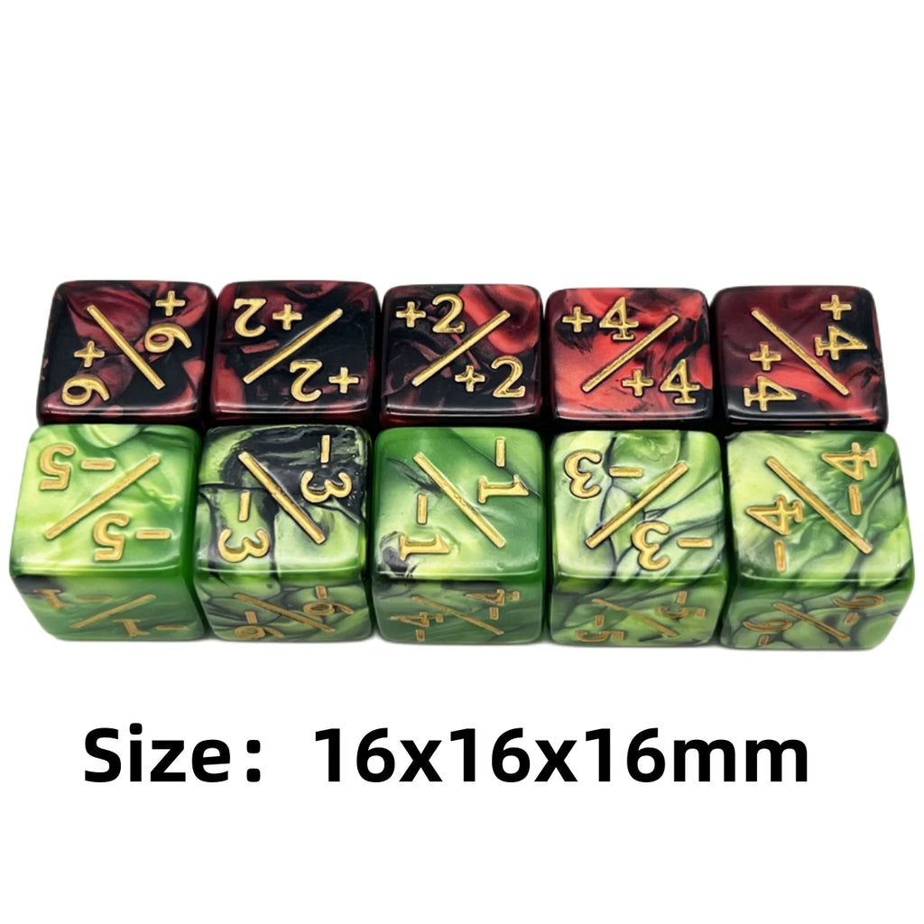 10 Pieces Dice Counters Token Dice, D6 Dice Compatible with Card Game Accessories