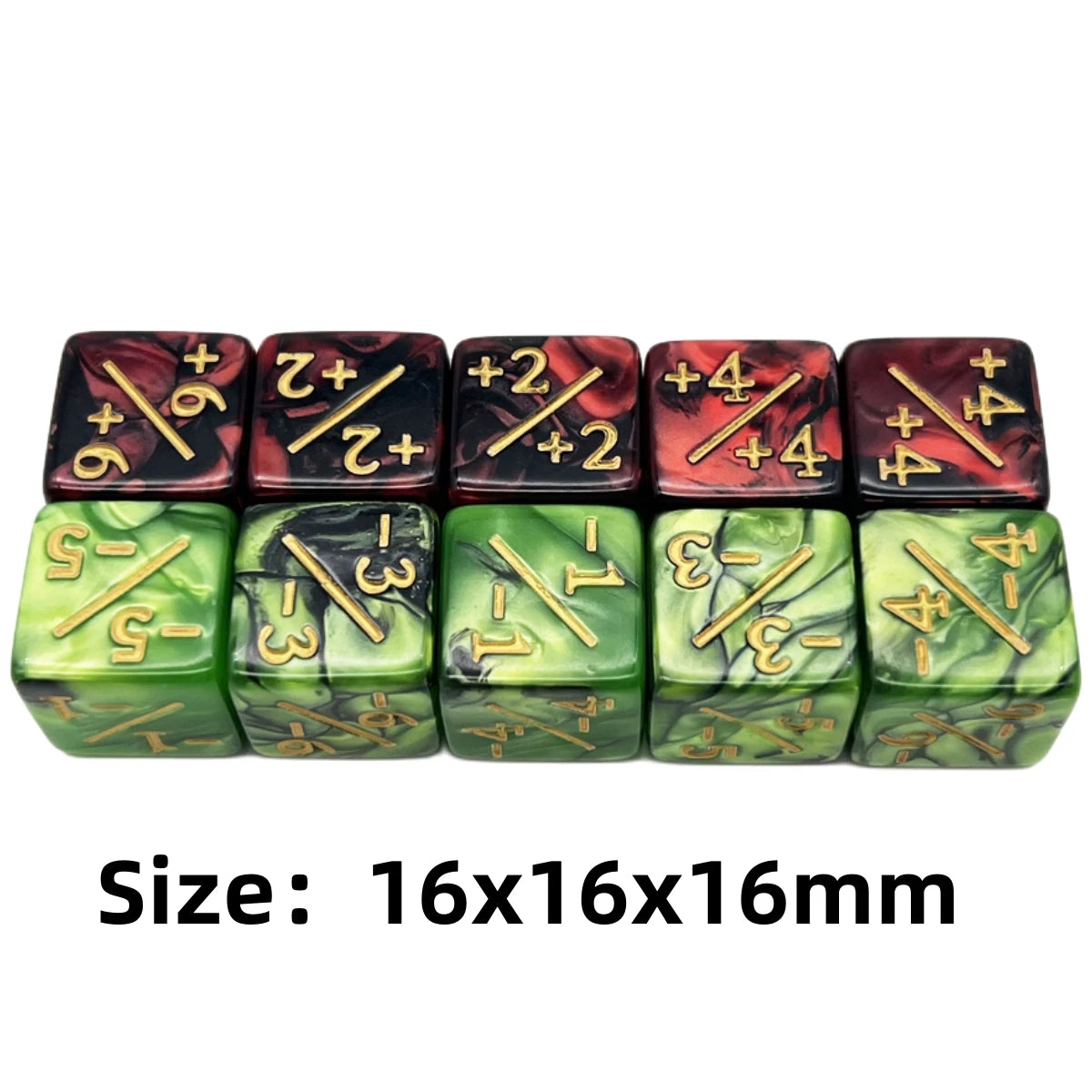 10 Pieces Dice Counters Token Dice, D6 Dice Compatible with Card Game Accessories