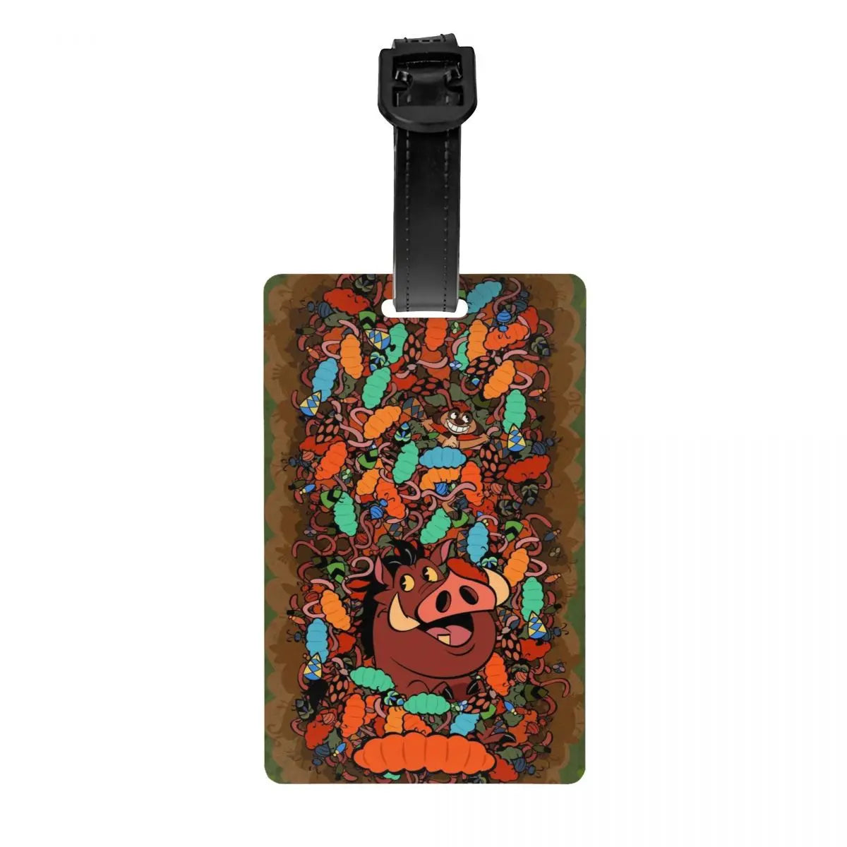 Custom Rafiki Luggage Tag With Name Card The Lion Cartoon K-Kings Privacy Cover ID Label for Travel Bag Suitcase