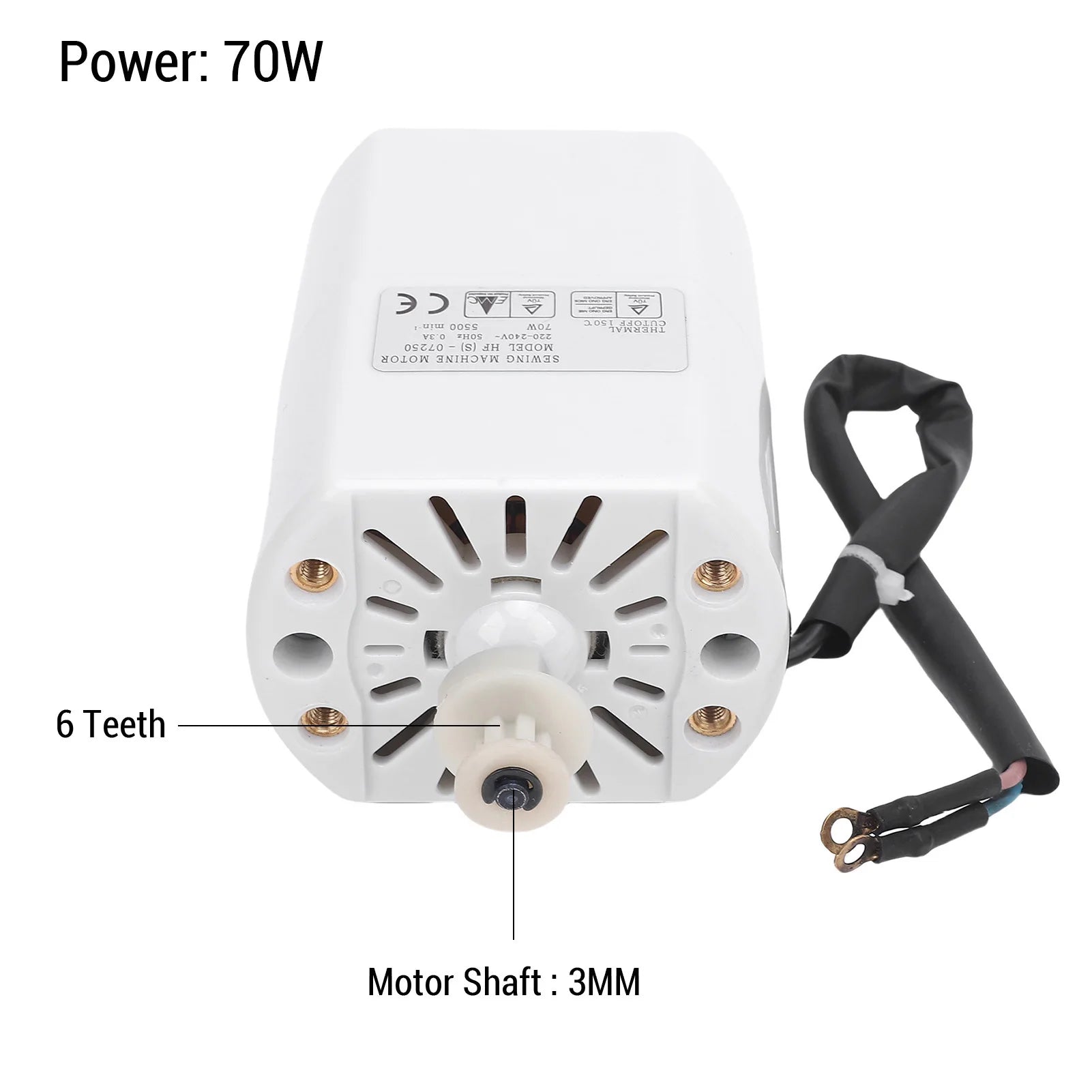 Sewing Machine Motor 70W Multifunctional 5500RPM Powerful Electric Sewing Machine Motor for Home Electric Sewing Machine Motor