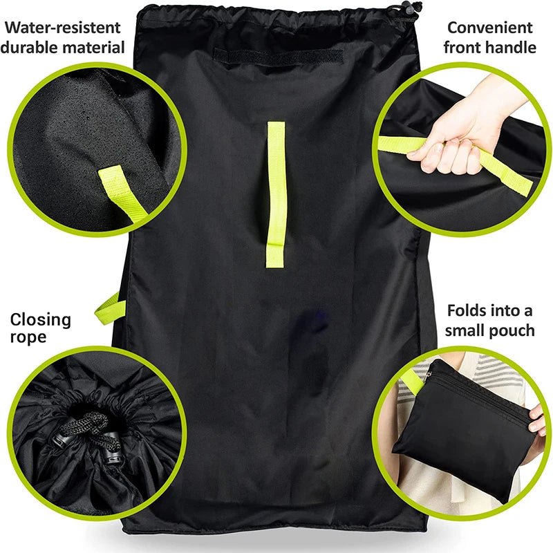 420D Oxford Large Car Seat Bag For Airplane Travel Baby Stroller Dust Cover Infant Carrier Storage Bag With Shoulder Strap