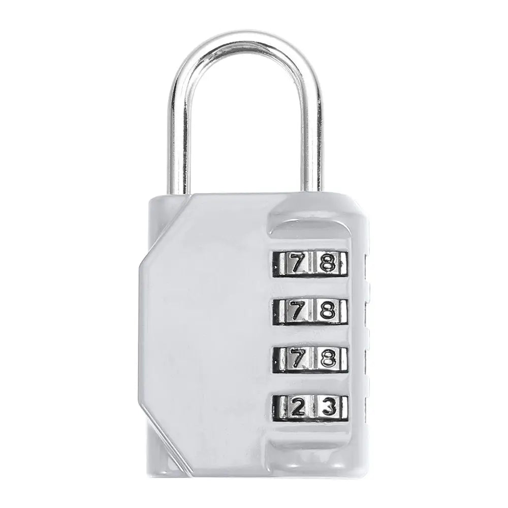 Rust-proof Metal Code Lock Resettable Padlock Travel Accessories 4 Dial Digit Password Lock