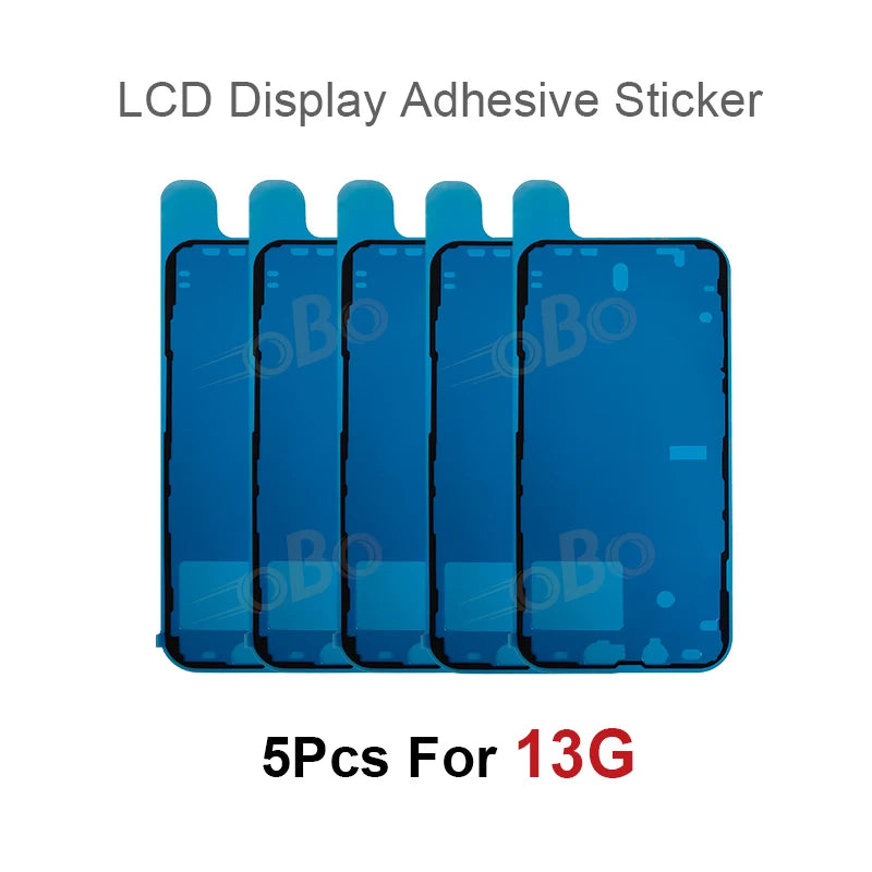 5Pcs LCD Display Adhesive Waterproof Seal Sticker for iPhone 12 13 Mini XS 11 Pro Max X XR Front Side Seal Tape Glue Repair