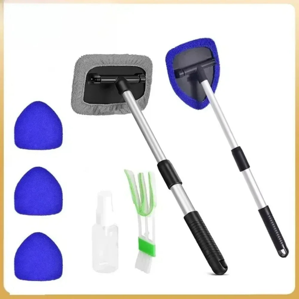 New for Telescopic Microfiber Car Windshield Cleaner Brush Window Glass Scraper Mist Eliminator