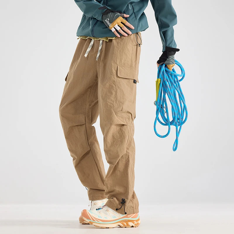 CHRLCK Men's Water-repellent Hiking Pants Scratch Resistance Fashion Cargo Pants Breathable Trousers Fishing Camping Pants