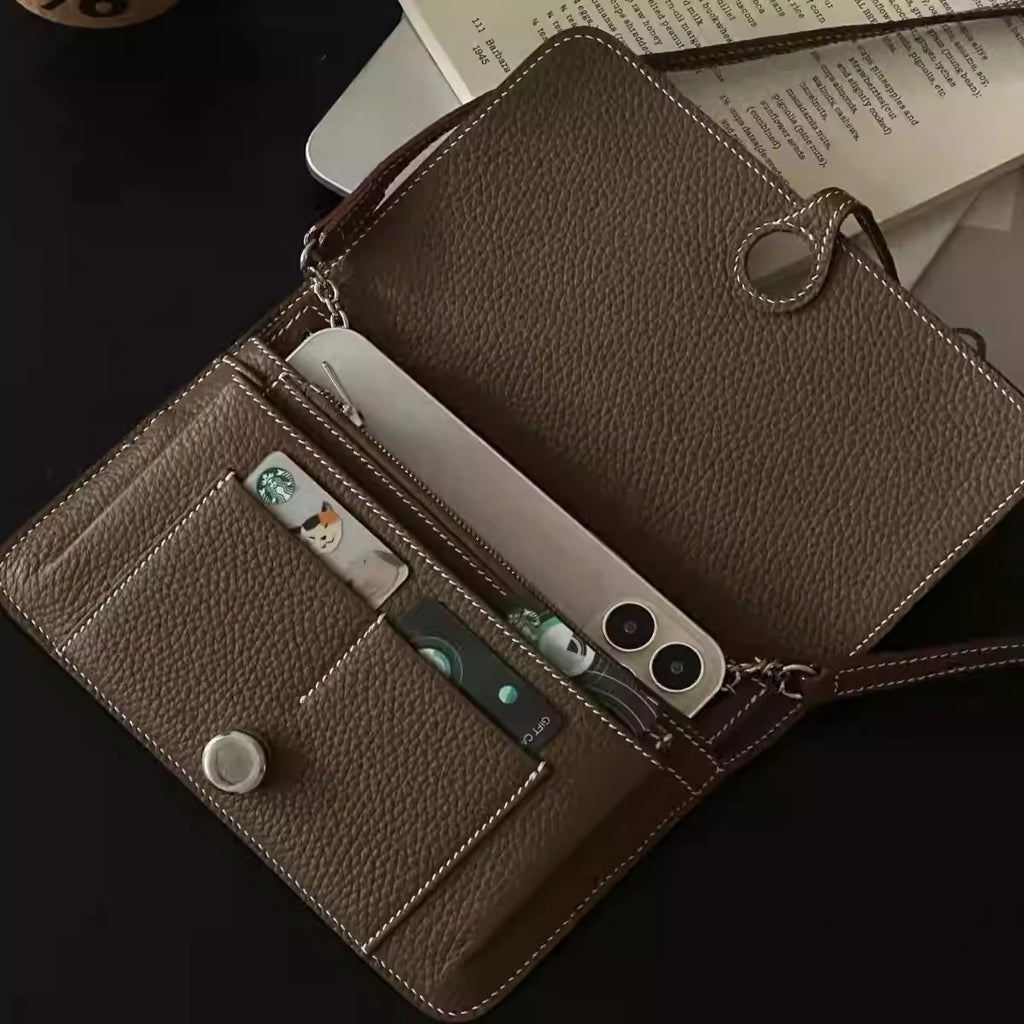New PU Crossbody Mobile Phone Bag Convenient Multifunctional Passport Card bag Three In One And One Handheld Bank Card Wallet 가방