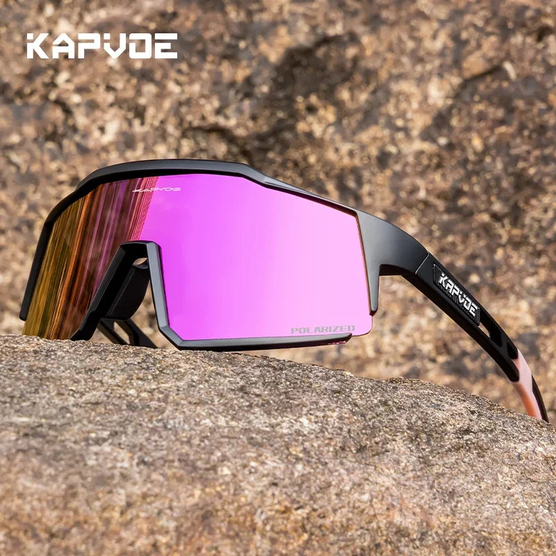 Kapvoe Polarized Sunglasses Fashion Cycling Glasses Bike Road Driving Goggles Outdoor UV400 Sports MTB Road Mountain Bicycle