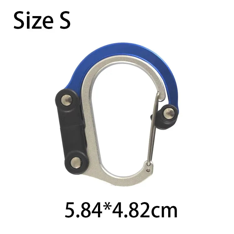 Multifunctional Hybrid Gear Clip Carabiner 360 Degree Rotating Hook Strong Buckle Camping Hiking Travel Backpack Outdoor Gadget