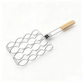 Portable Camping BBQ Grill Net and Barbecue Tongs  Outdoor Picnic Camping Cooking Tools