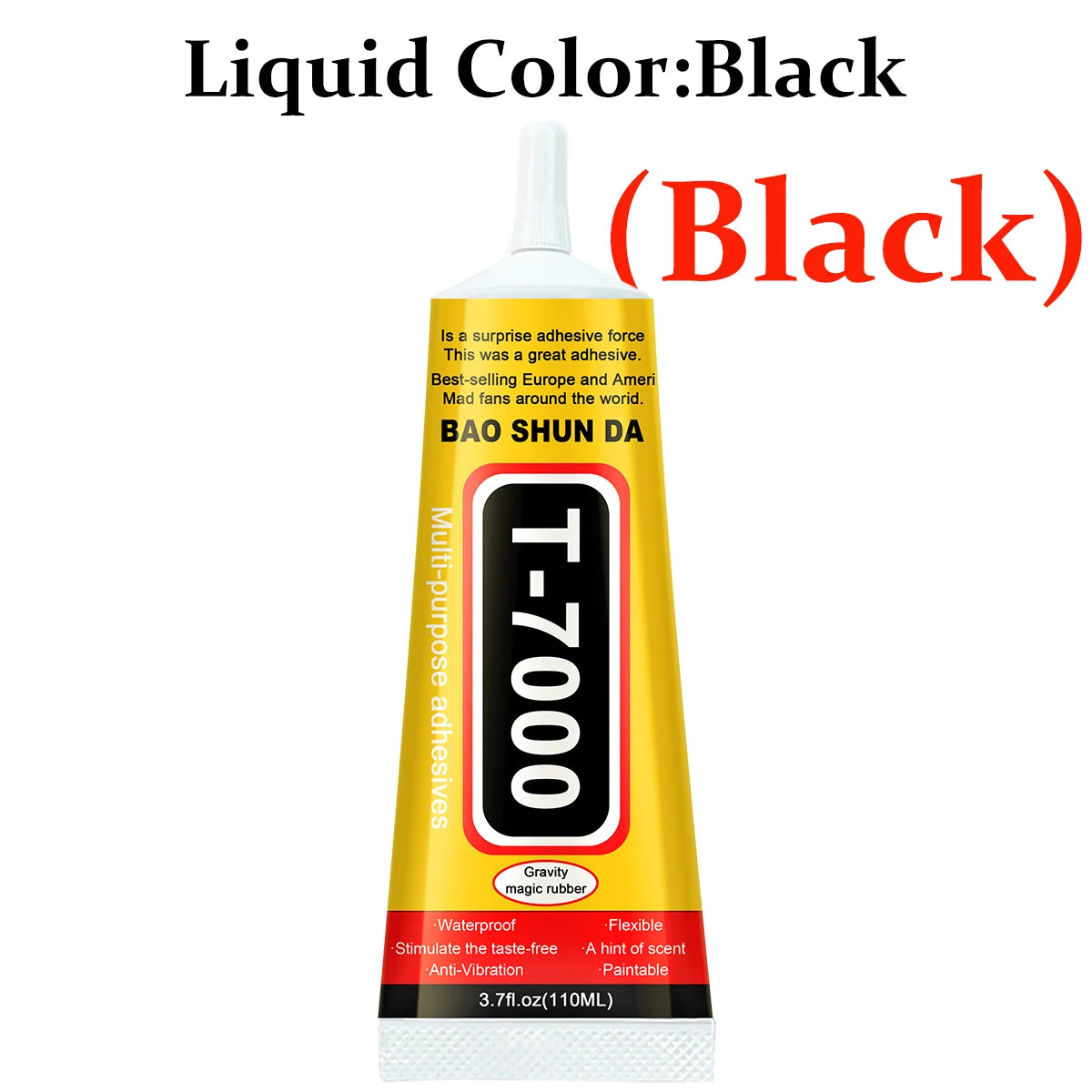 T7000 Electronic Component Repair Glue High-Strength Black Cellphone Tablet DIY Adhesive, T-7000 Super Strong Liquid Adhesive