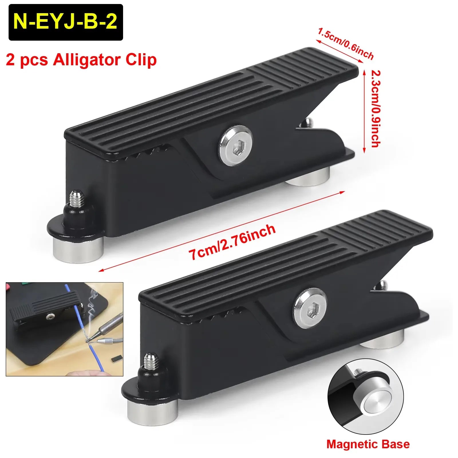 NEWACALOX Mini Soldering Positioner Magnetic Soldering Helping Hands PCB Holding Stand 2PCS Circuit Board Fixture Soldering Tool