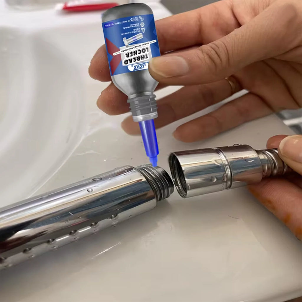 JXVX 10ML Anaerobic Epoxy Adhesive Ethread Lock Blue Medium Strength, Industrial Thread Sealant Replaces Washers Can Prevent Loo