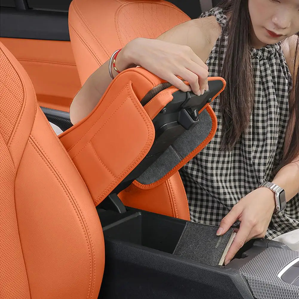 Car Armrest Box Height Increase Pad Leather Protective Cover Storage Bag Multi-Function Storage Box For Haval H9 2rd 2024 2025