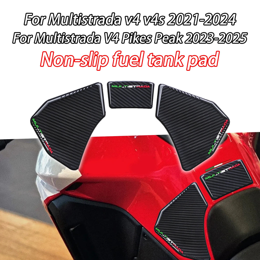 For Ducati Multistrada V4 MTS V4S MTS Non-Slip Tank Pad Knee Protector Side Stickers 2021-2024 Motorcycle Anti-slip Tank Sticker