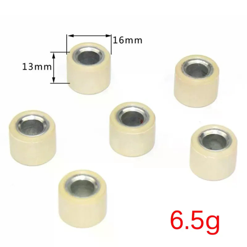 Hot! 6Pcs GY6 50 80cc Driving Wheel Variator Roller Modified Scooter Engine Parts