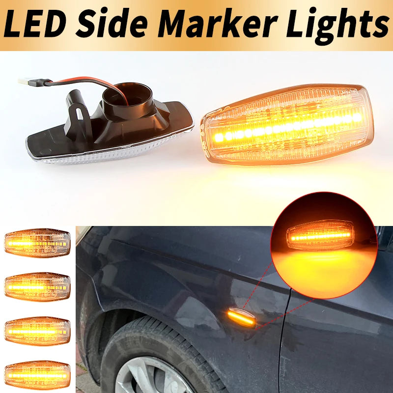 2PCS LED Side Marker Turn Signal Lights Canbus For Hyundai Matrix 01-10 XG 98-05 For Kia Rio 05-11 Sedona 06-11 Sportage 04-10