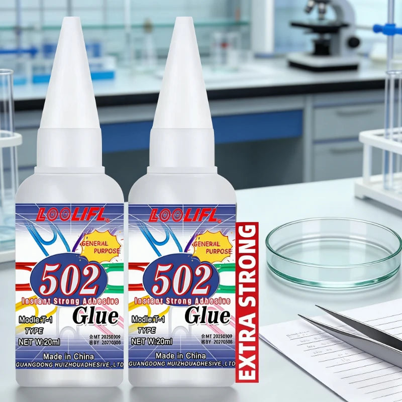 502 Super Glue Instant Strong Transparent Adhesive Cyanoacrylate Quick Dry for Toy Plastic Model Craft Repair