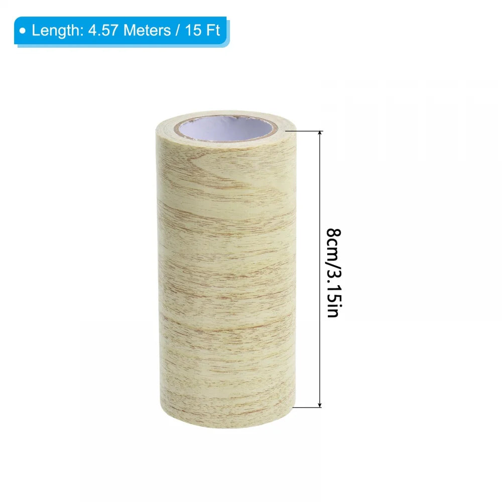 1 Roll DIY Wood Grain Repair Tape 8cmx4.5m, Self-Stick for Instant Furniture & Floor Renovation, Covers Scratches Easy ﻿