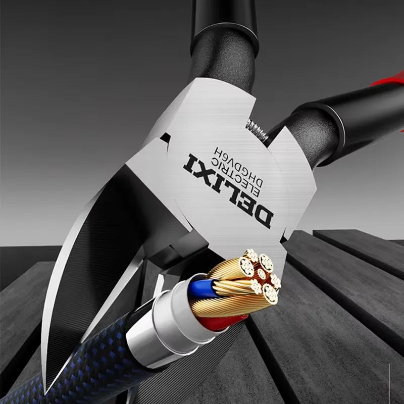 DELIXI ELECTRIC 5/6 Inch Diagonal Cutting Pliers,Chromium Vanadium Steel,Portable Manual Hand Tool for Cutting Copper Wire.