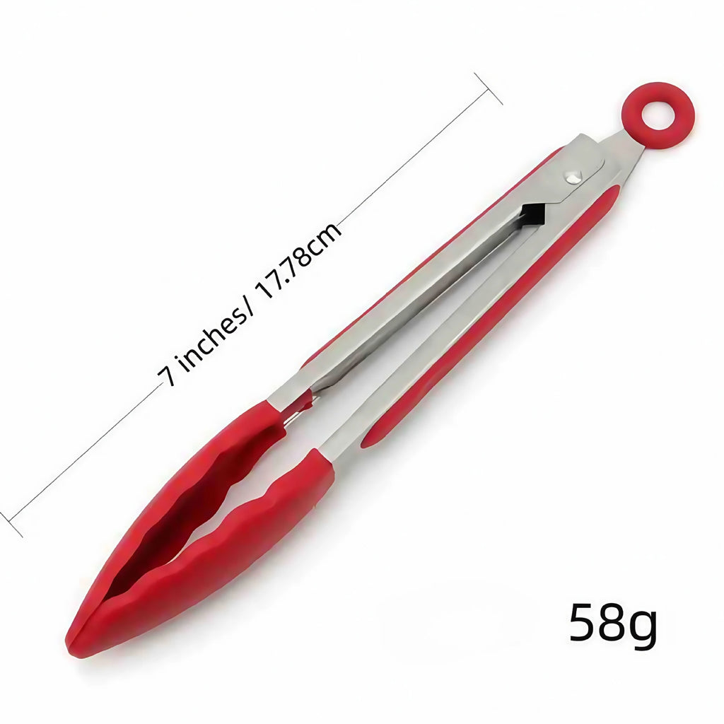 7/9/12inch Household multi-functional stainless steel food tongs with handles, kitchen bread tongs, barbecue and steak tongs
