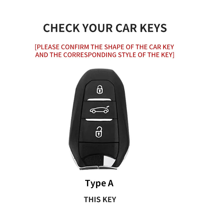 Leather Car Key Case Cover For Peugeot 308 408 508 Citroen C4L C6 C3-XR Picasso DS3 DS4 DS5 Shell Keychain For Peugeot