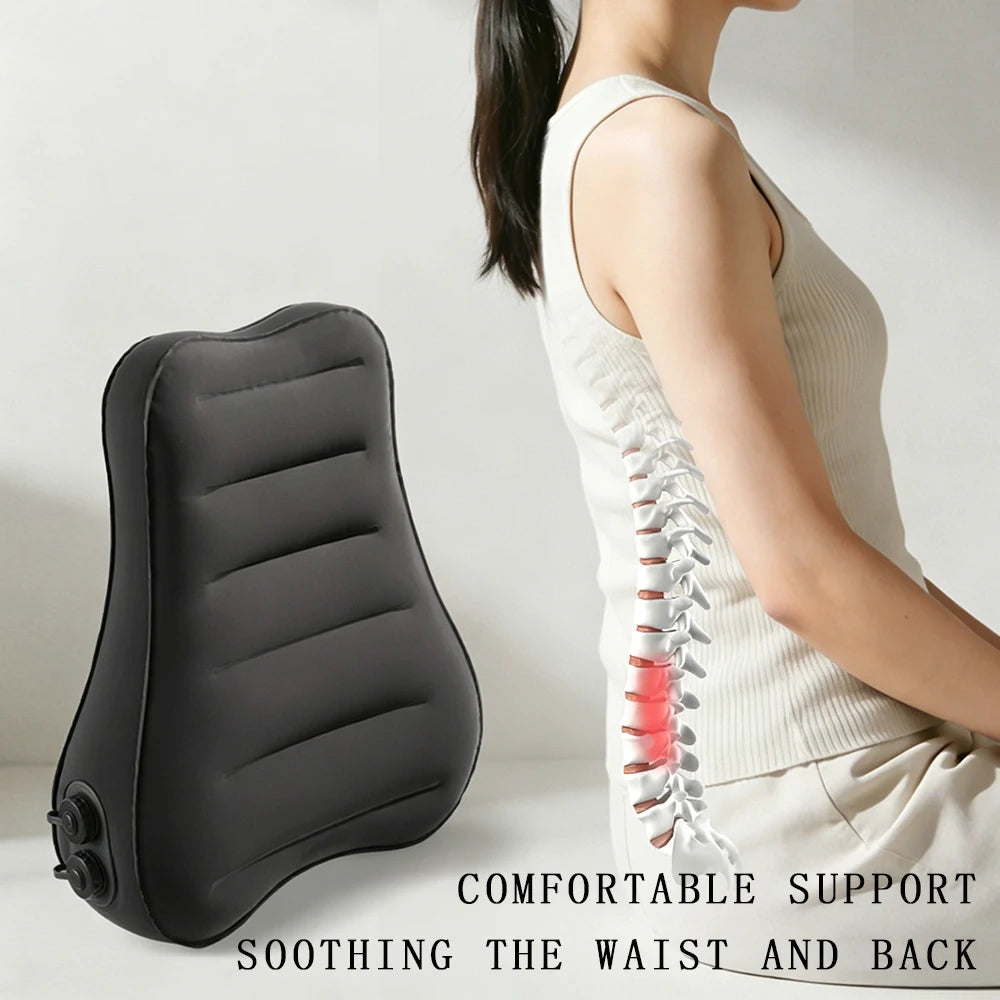 Automatic Inflatable Camping Inflatable Pillow Portable Ultralight Travel Hiking Air Sleeping Pillow for Neck and Lumbar Support