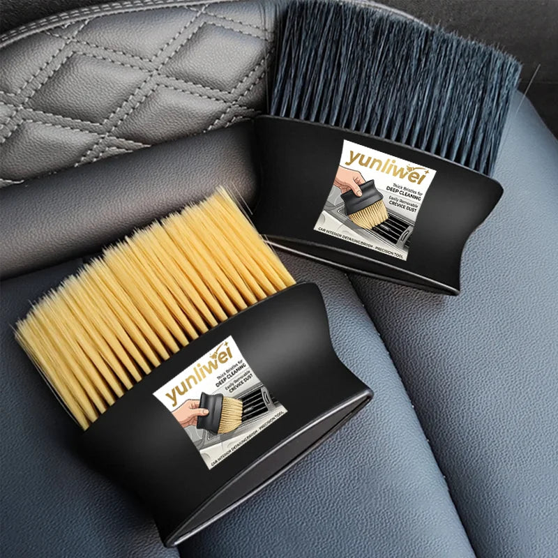 Car Interior Cleaning Brush for Air Vents Crevices Dust Removal Sturdy Bristles Comfort  Handle Efficient Auto Cleaning Yunliwei