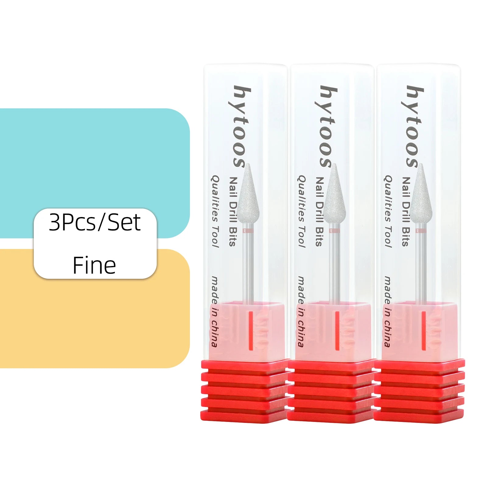 HYTOOS 5mm Long Bud Cuticle Clean Nail Drill Bits Russian Diamond Dead Skin Nail Bit Nail Cleaner Accessories Tool