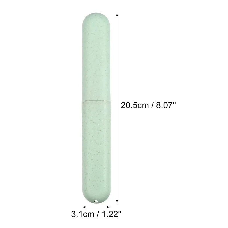 2pcs Toothbrush Travel Case Traveling PP Portable Holders Cases Green Blue 8.07''x1.22''x0.83''