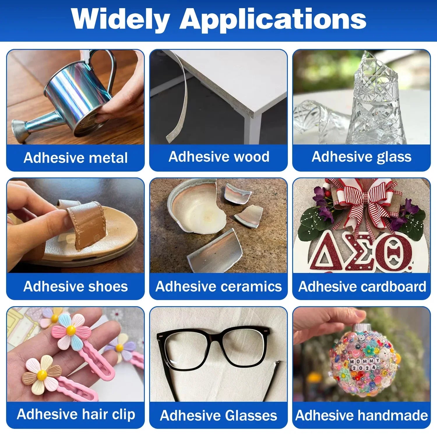 20g 502 Multi-Purpose Super Glue Instant Quick-drying Cyanoacrylate Waterproof Adhesive Leather Rubber Glass Wood Metal Strong Bond Liquid Glue Tool Includes precision dispenser 1-10pcs.