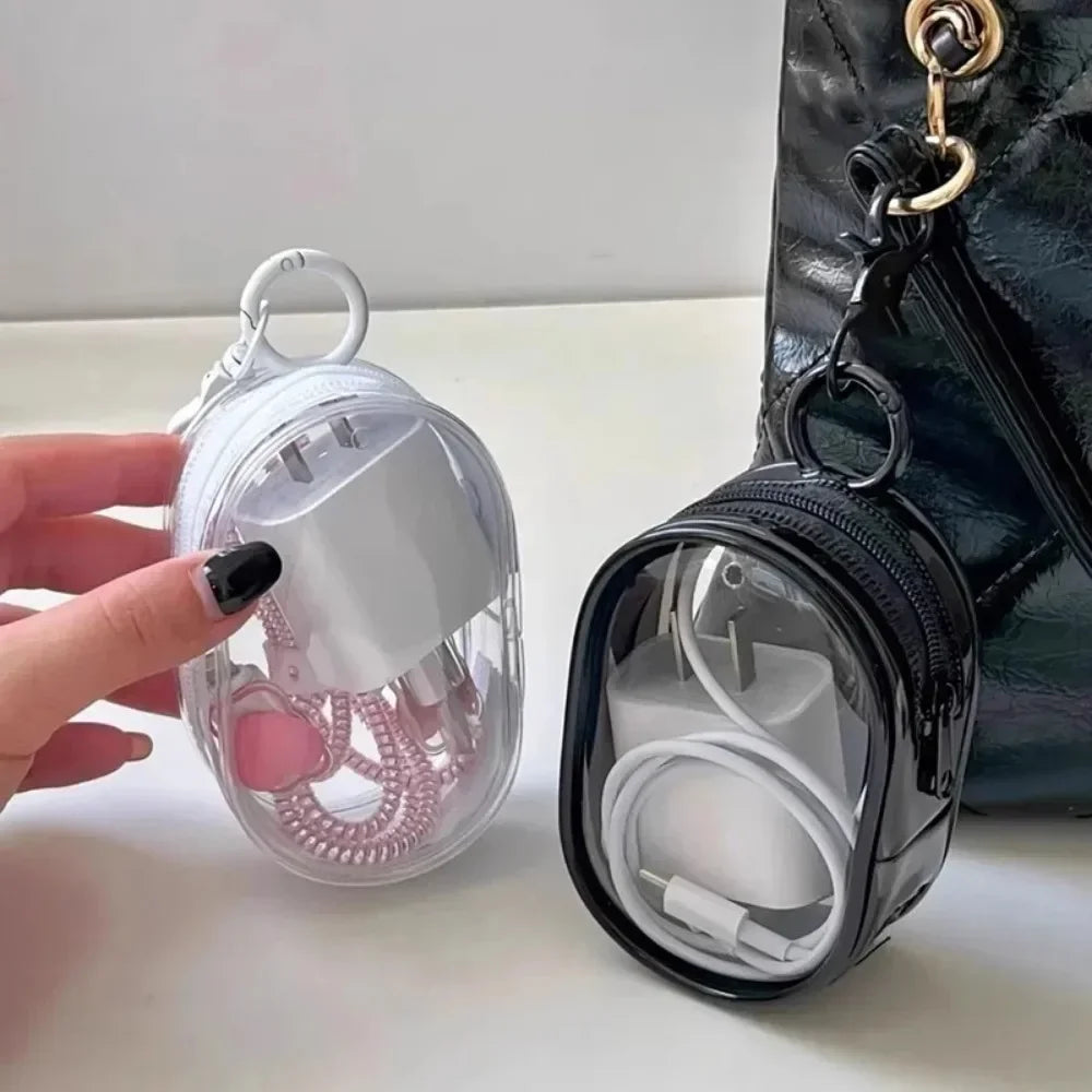 2PCS Portable Mini Transparent Zipper Storage Bag, Compact Multifunctional Storage Bag,For Holiday Gift Giving