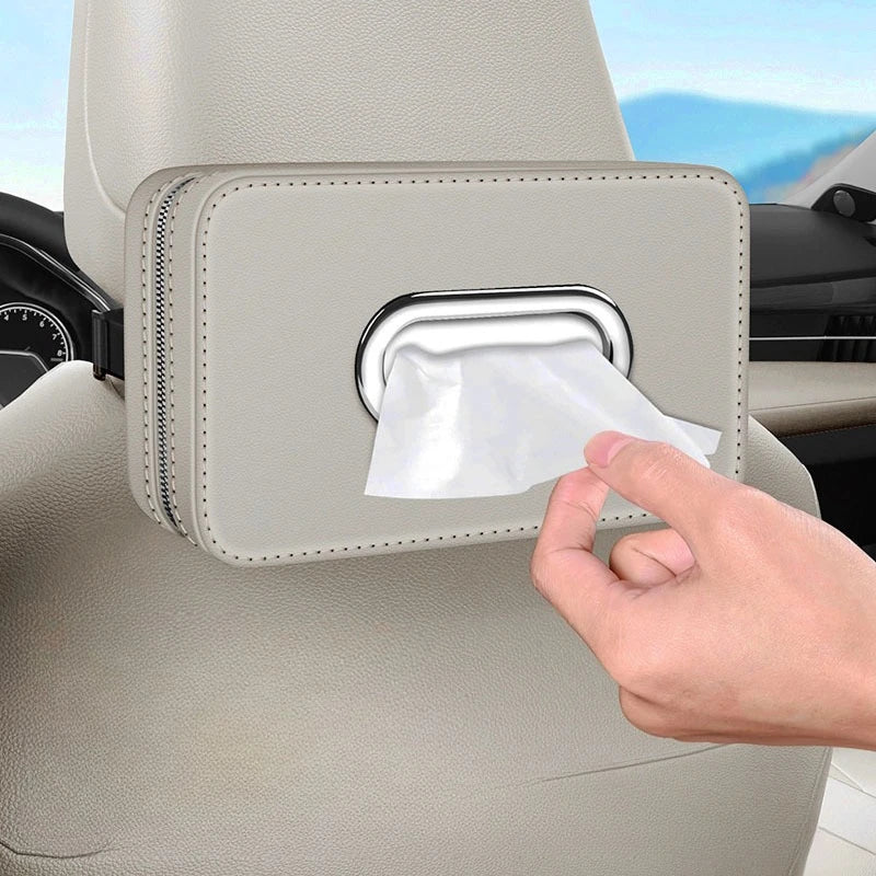 Universal Car Seatback Tissue Box Napkin Storage Case Paper Towel Bag Accessories hanging type car interior supplies