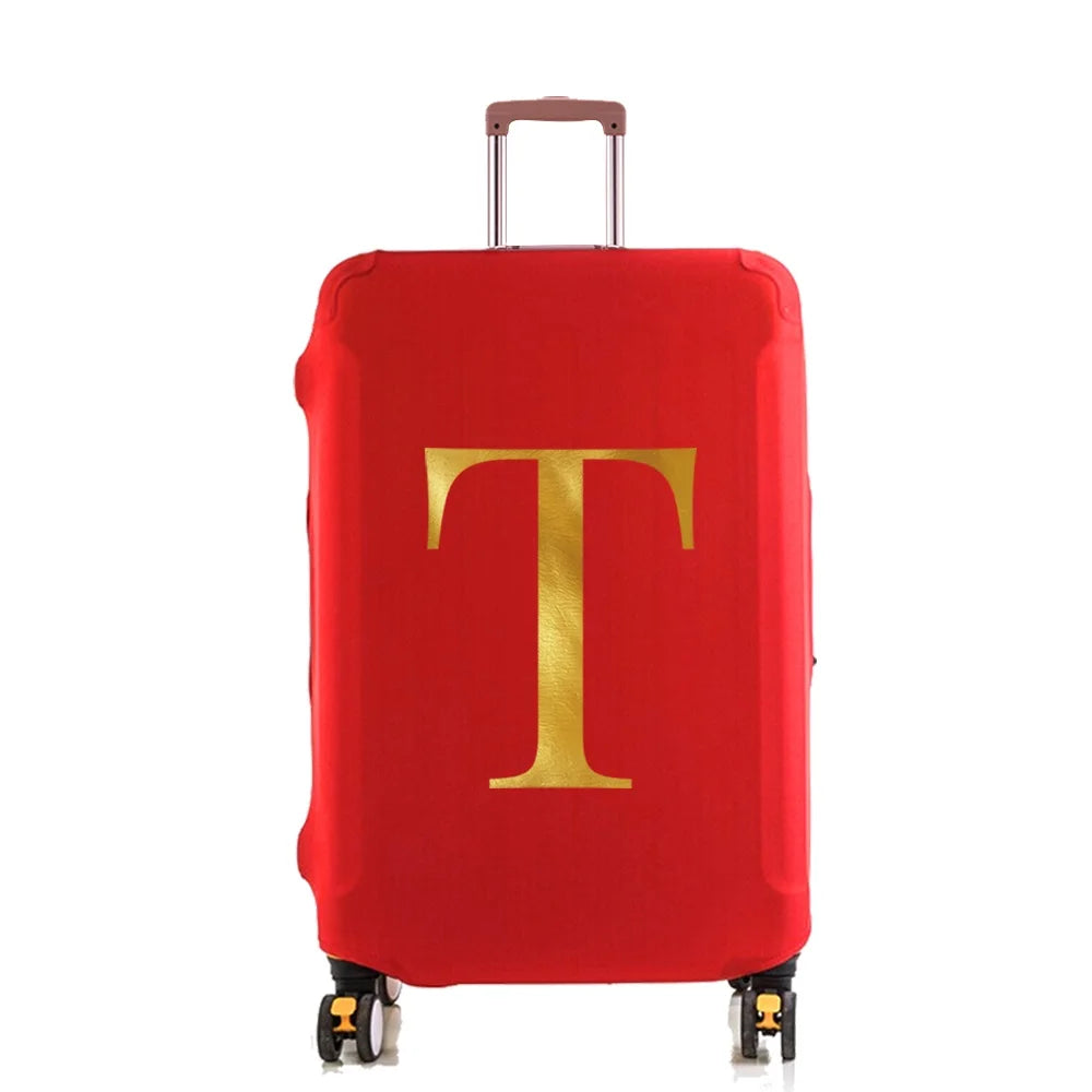 Luggage Cover Protector Elastic Fashion Suitcase Dust Cover Fit 18-28 Inch Trolley Baggage Letter Name Print Travel Accessories