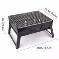1Set Barbecue Charcoal Stove Portable Foldable Steel BBQ Grills  for Outdoor Grilling Cooking Camping Hiking Picnics Tailgating
